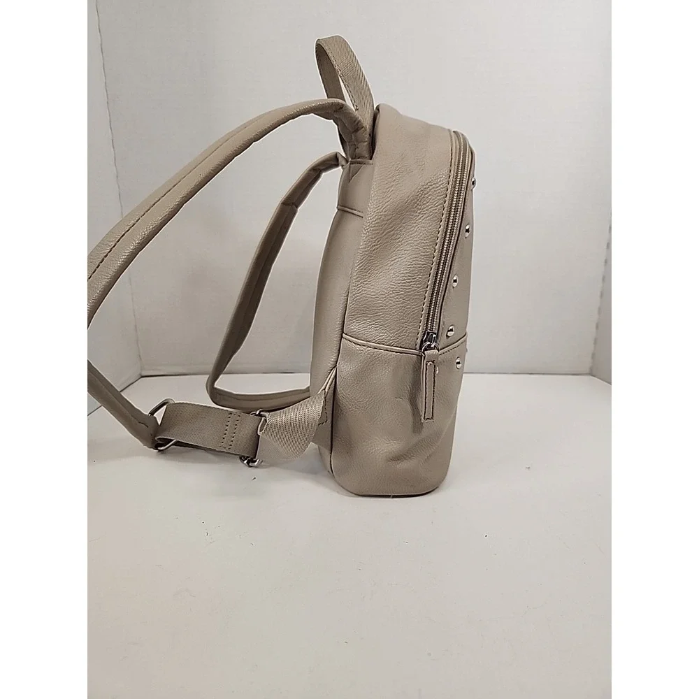Nine West Beige‎ Studded Faux Leather Back Pack Purse 10